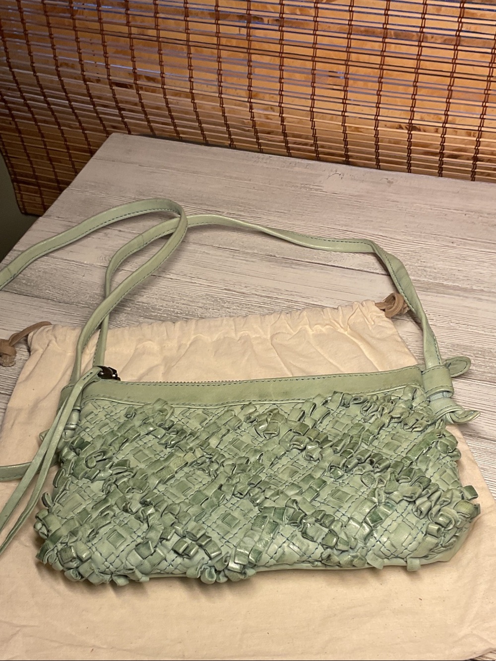 Hobo Intl. ADAGIO small Adjustable Belize Green Leather Crossbody Bag